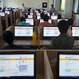 Students giving exam in cbt mode Students giving exam in cbt mode
