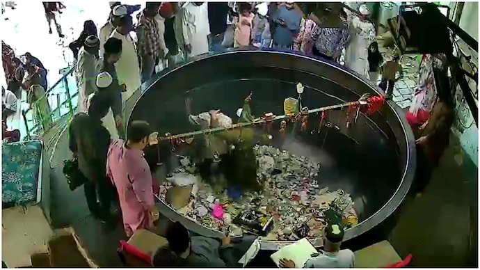 A video of a man jumping into the Badi Deg of Ajmer Sharif Dargah has gone viral. dargah