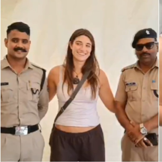 Foreign tourist thanks Uttarakhand police with namaste after bag recovery in Rishikesh