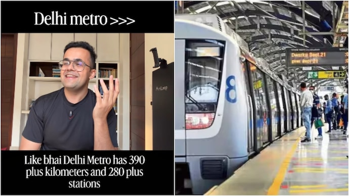 A man's video comparing Delhi metro with London and Singapore has gone viral. (Photo: Instagram) Delhi Metro