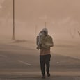 Delhi-NCR cooled briefly after the May 23 dust storm rolled across Rafi Marg, Noida and Gurugram, but the IMD has warned that 45°C heat will return from May 24. (Photo: PTI) Delhi-NCR cooled briefly after the May 23 dust storm rolled across Rafi Marg, Noida and Gurugram, but the IMD has warned that 45°C heat will return from May 24. (Photo: PTI)