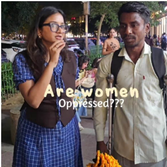 Delhi woman asks street vendor if women are oppressed in India, his reply goes viral