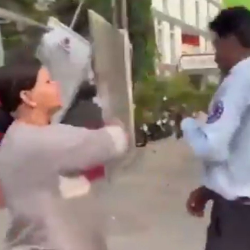 Delhi woman abuses, slaps security guard for beating street dog, video goes viral