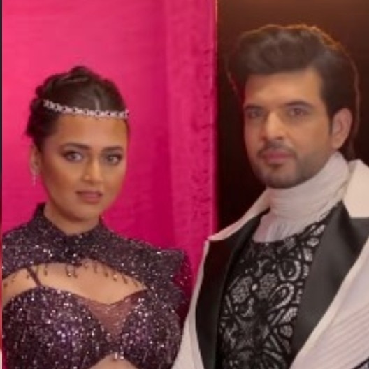 This is not us: Karan-Tejasswi fight it out in flashy outfits in Desi Bling promo