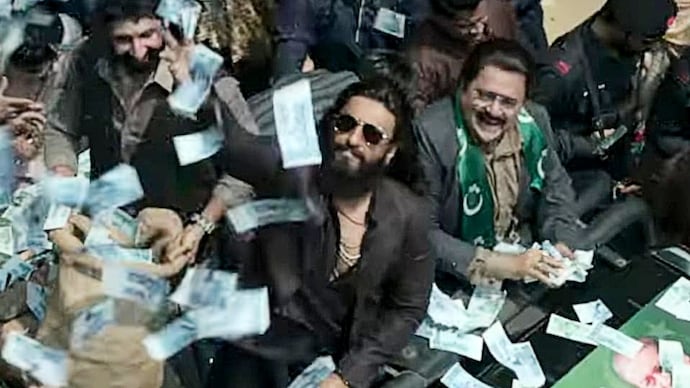 Ranveer Singh and Rakesh Bedi in a scene from Dhurandhar: The Revenge, the film has completed 43 days Dhurandhar 2 box office day 43: Ranveer's film enters its last ruling weekend