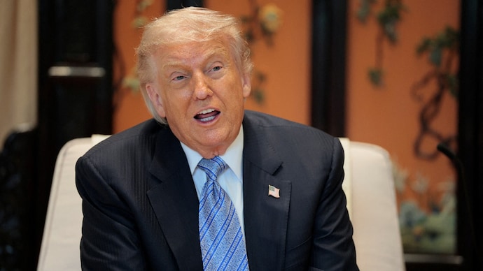 US President Donald Trump speaks during a meeting with Chinese President Xi Jinping in Beijing on Friday. (Photo: Reuters)