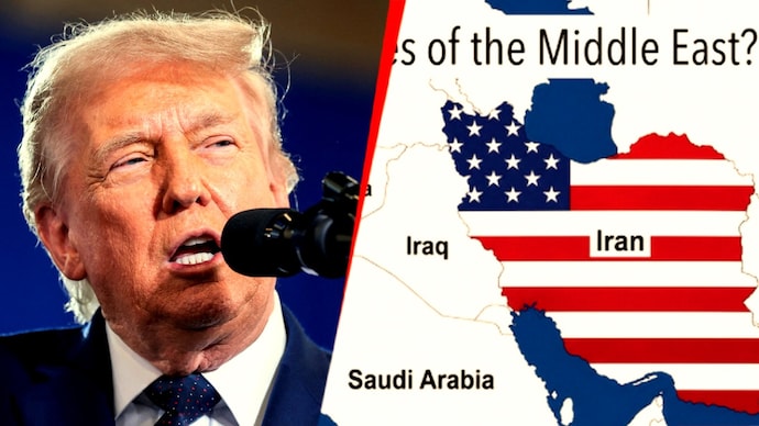 Trump shared edited image of Iran with US flag colours. Donald Trump