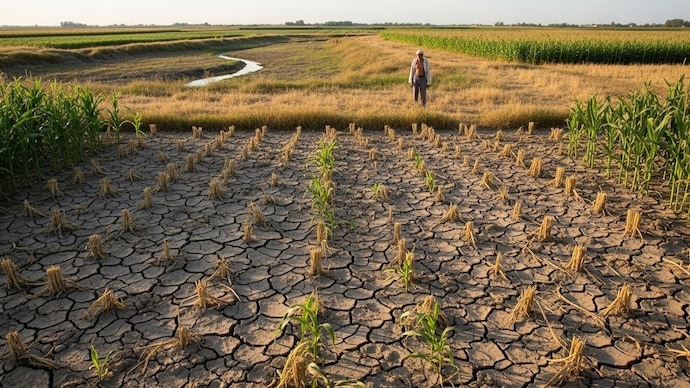 A farmer looks upon a dried-up patch of farmland illustrating the impacts of El Nino. (Photo: PTI) El Nino is supposed to ruin India's monsoon. Here are the times it failed