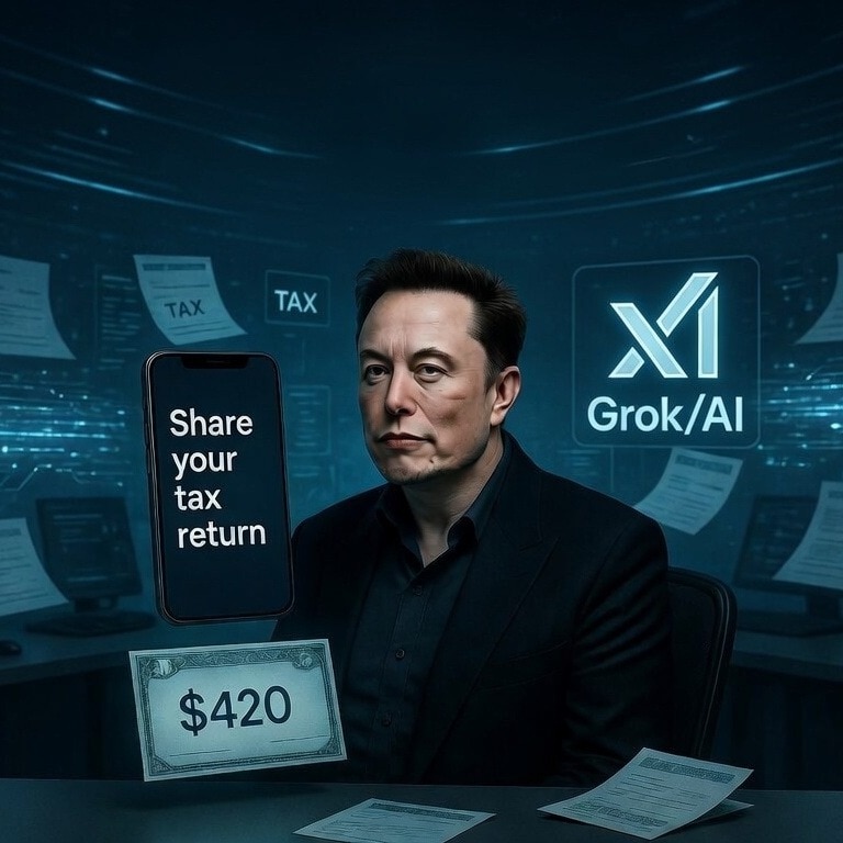 Elon Musk is offering xAI employees $420 for tax returns to train Grok AI