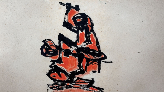 BEATEN INTO SHAPE: Pieces like Somnath Hore’s ‘Blacksmith’ explore the body’s quiet resilience