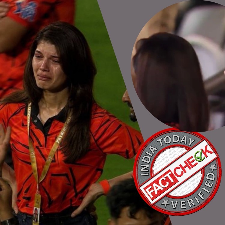 Fact Check: Old, edited images VIRAL as Sunrisers owner crying after IPL knockout