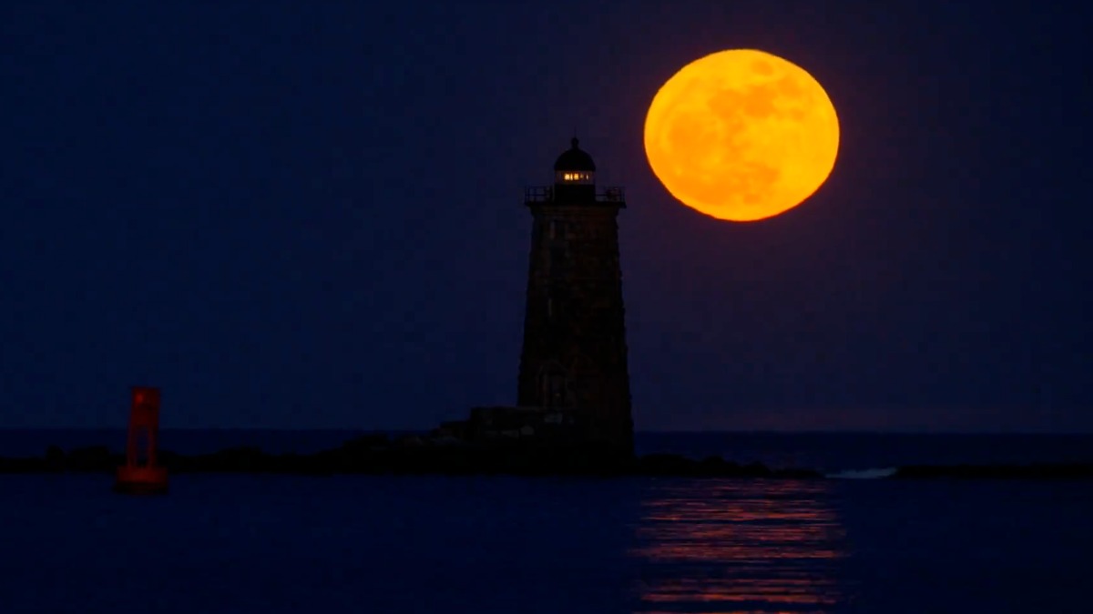 Watch: First full Moon of May rises like a flower in stunning sky show