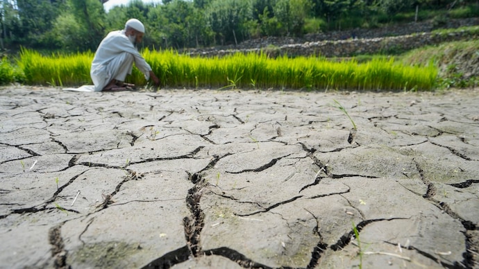 A farmer sits on his drought-hit farm land, illustrating the impact of El Nino. (Photo: PTI) First warning sounded: El Nino could arrive by June. Should India be worried?