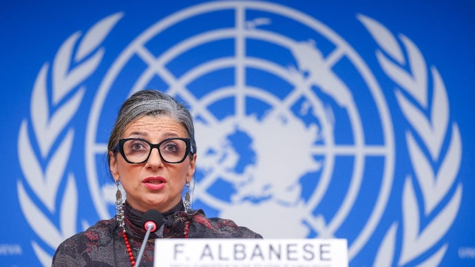 Francesca Albanese, UN special rapporteur on human rights in the Palestinian territories( Photo- Reuters)
