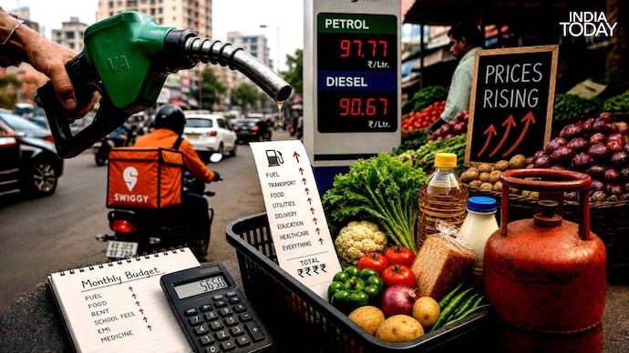 Fuel price hikes gradually affect kitchens, transport and household budgets. (Photo: India Today/Generative AI) Fuelling inflation
