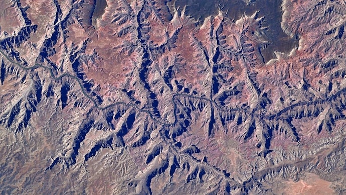 Grand Canyon as seen from space. (Photo: X/@Astro_Jessica) Grand Canyon from space