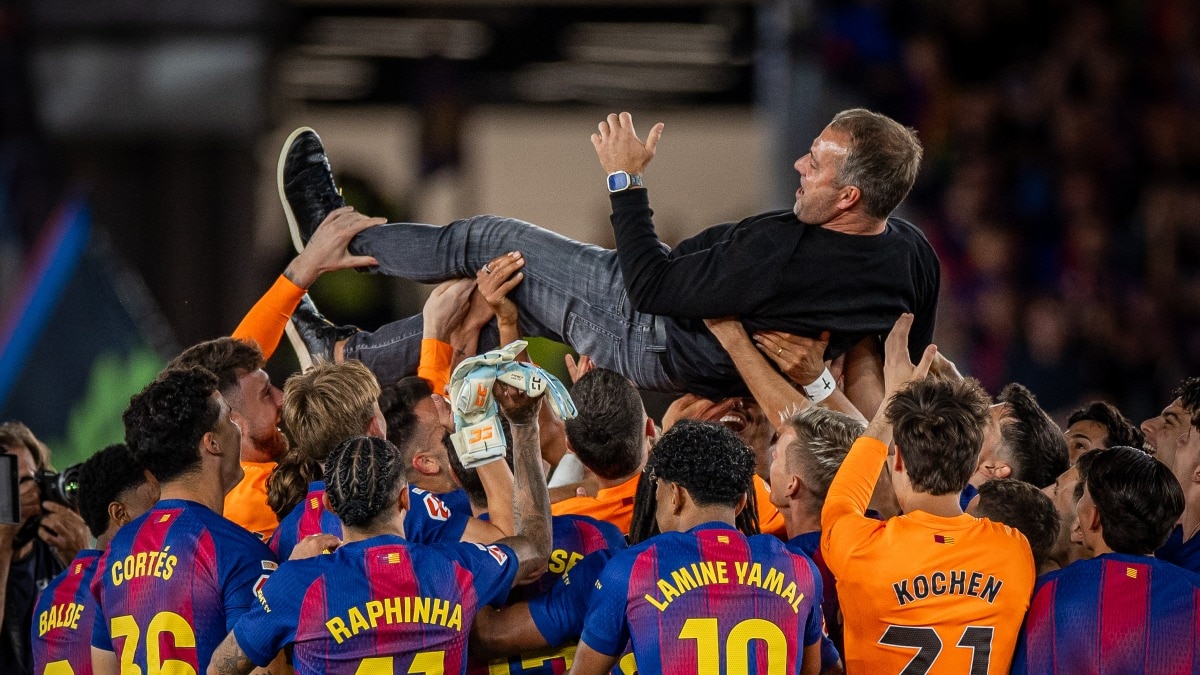 Emotional Flick fights back tears after El Clasico win, mourns father's death