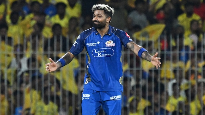 Mumbai Indians lost to CSK by 8 wickets on Saturday. Courtesy: AP Hardik Pandya