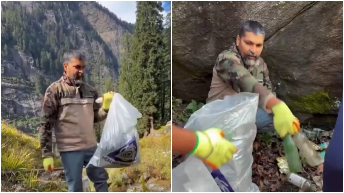 Haryana man picks up trash left behind by tourists across Himalayas. Watch