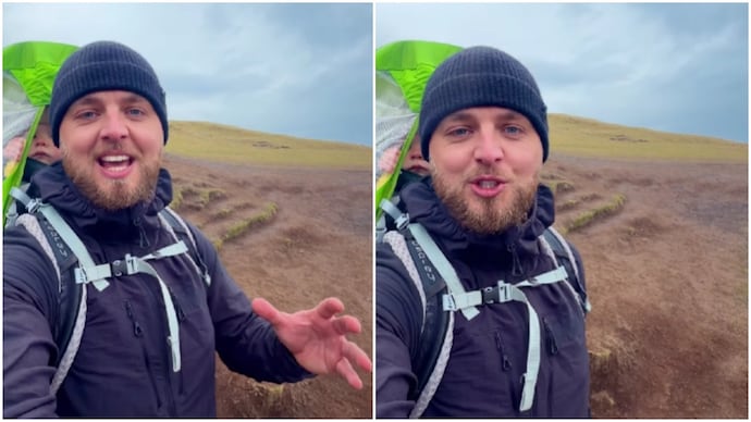 Have you ever seen a lake above an ocean? This UK man did, but didn't gatekeep it (Photos: @geordieramblers/Instagram) Have you ever seen a lake above an ocean? This UK man did, but didn't gatekeep it