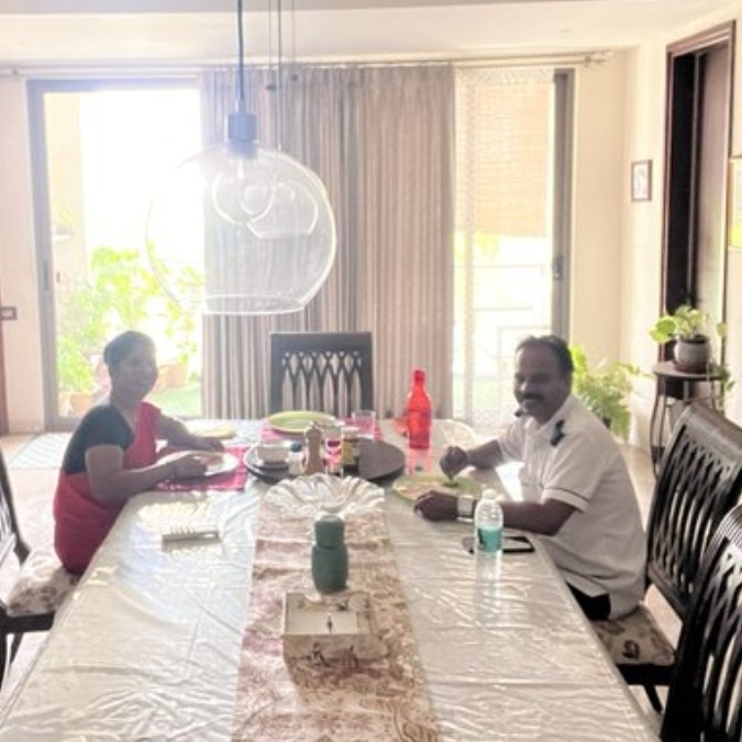 Hyderabad man’s ‘team lunch’ pic with driver, maid makes internet smile