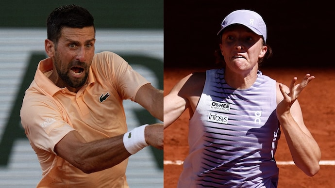 Iga Swiatek and Novak Djokovic will face off on Day 6 of the French Open. Courtesy: Reuters Iga Swiatek, Novak Djokovic