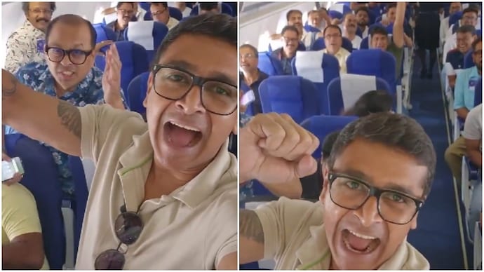 IndiGo passengers raise Jai Shri Ram slogans in flight amid Bengal election results IndiGo passengers raise Jai Shri Ram slogans in flight after Bengal election results