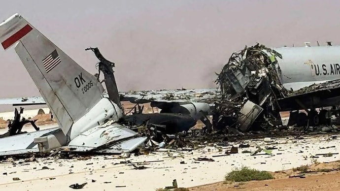 An E-3 Sentry command and control aircraft was among the jets damaged during Iran war Iran war