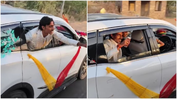 Italian tourists meet Indian stranger mid-drive on road trip, then this happens (Photos: @mirela_cristina_murariu/Instagram) Italian tourists meet Indian stranger mid-drive on road trip, then this happens