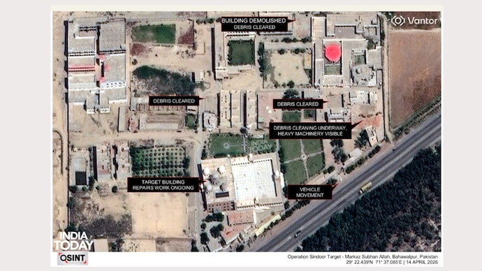 Satellite pic shows Jaish-e-Mohammad’s headquarters complex under renovation. Satellite image ©2026 Vantor/ India Today