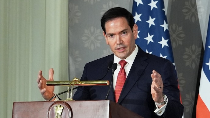 US Secretary of State Marco Rubio addresses a joint press conference with EAM S Jaishankar. (Reuters photo) Jaishankar Rubio