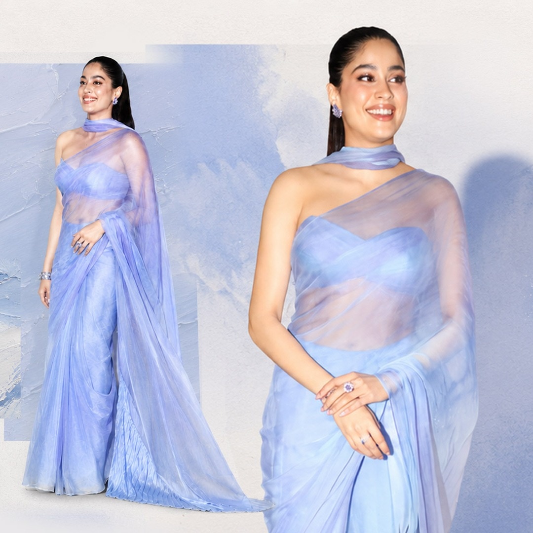 Janhvi Kapoor gives the saree-dupatta combo a twist and we are obsessed