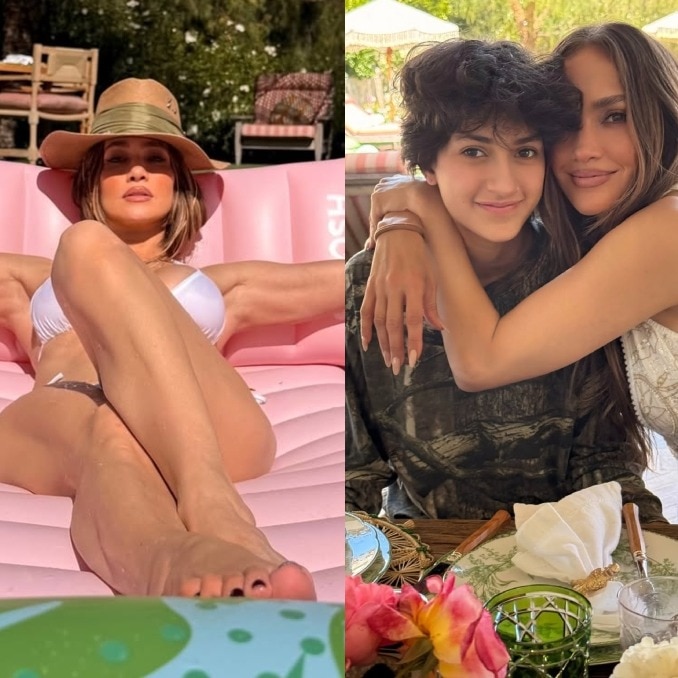 Inside Jennifer Lopez's poolside Memorial Day celebrations with twins and friends
