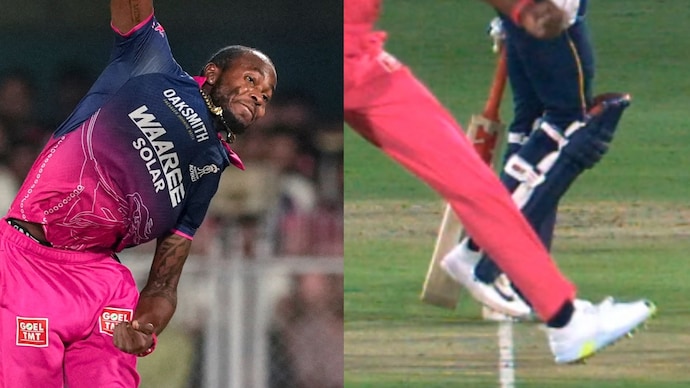 Jofra Archer bowls one of the biggest no ball of IPL 2026. (Photo: PTI/Screengrab) Jofra Archer