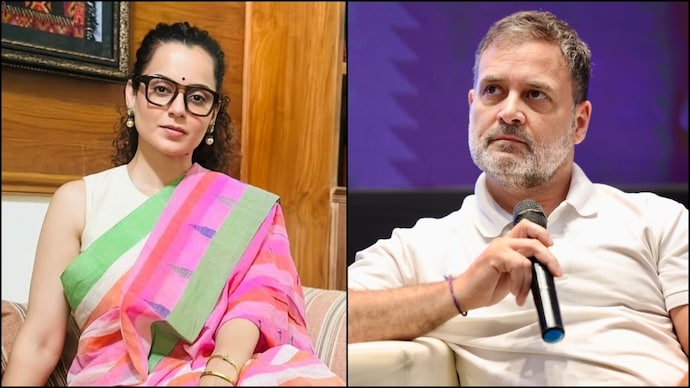 Kangana Ranaut (left) and Rahul Gandhi (Photo Credit: Instagram) Kangana Ranaut, Rahul Gandhi