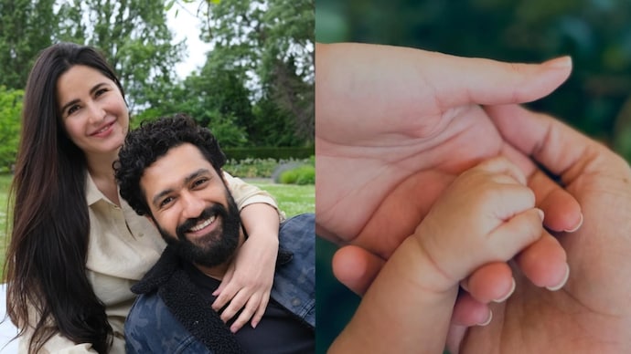 Katrina Kaif and Vicky Kaushal introduce baby Vihaan to paparazzi at airport