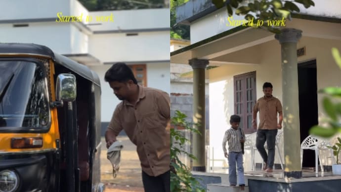 Kerala auto driver's day-in-the-life vlog has viewers romanticising simple lives (Photos: Ashik Pangadan/Instagram) kerala auto driver day in the life vlog