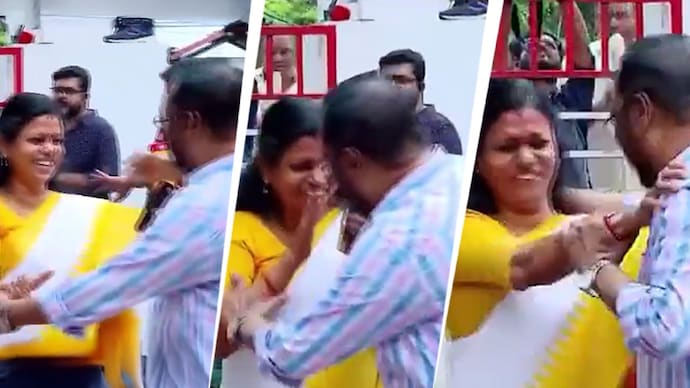 The viral video showing Congress leader attempting to hug a woman MLA has sparked a public backlash. The viral video showing Congress leader attempting to hug a woman MLA has sparked a public backlash.