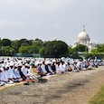 Kolkata: People offer prayers on the occasion of Eid al-Adha at Brigade Parade Ground, in Kolkata, Thursday, May 28, 2026. (PTI) Kolkata: People offer prayers on the occasion of Eid al-Adha at Brigade Parade Ground, in Kolkata, Thursday, May 28, 2026. (PTI)