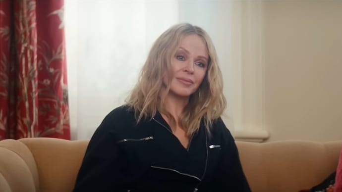 Kylie Minogue in a still from the Netflix documentary. Kylie Minogue
