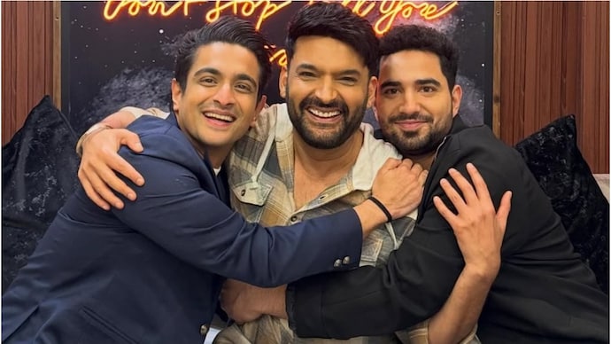 (L) Ranveer Allahabadia, (M) Kapil Sharma and (R) Samay Raina (Credits: Instagram/bearbiceps) (L) Ranveer Allahbadia, (M) Kapil Sharma and (R) Samay Raina