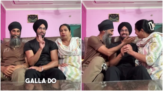 Ludhiana man tells parents he got hired by Google, their reaction is just too wholesome (Photos: @harnavsingh07/Instagram) Ludhiana man tells parents he got hired by Google, their reaction is just too wholesome