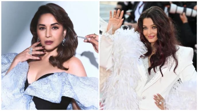 Madhuri Dixit (left) and Aishwarya Rai (right) Madhuri Dixit defends Aishwarya Rai on Cannes trolling, praises her global legacy