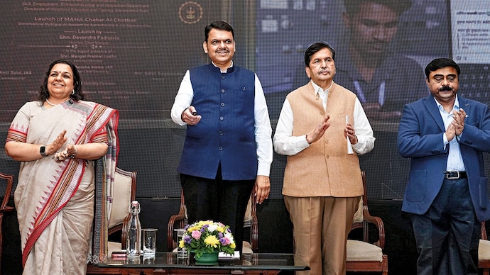 WISE MOVE: Maharashtra CM Devendra Fadnavis launches the MahaChatur AI chatbot in Mumbai, April 27