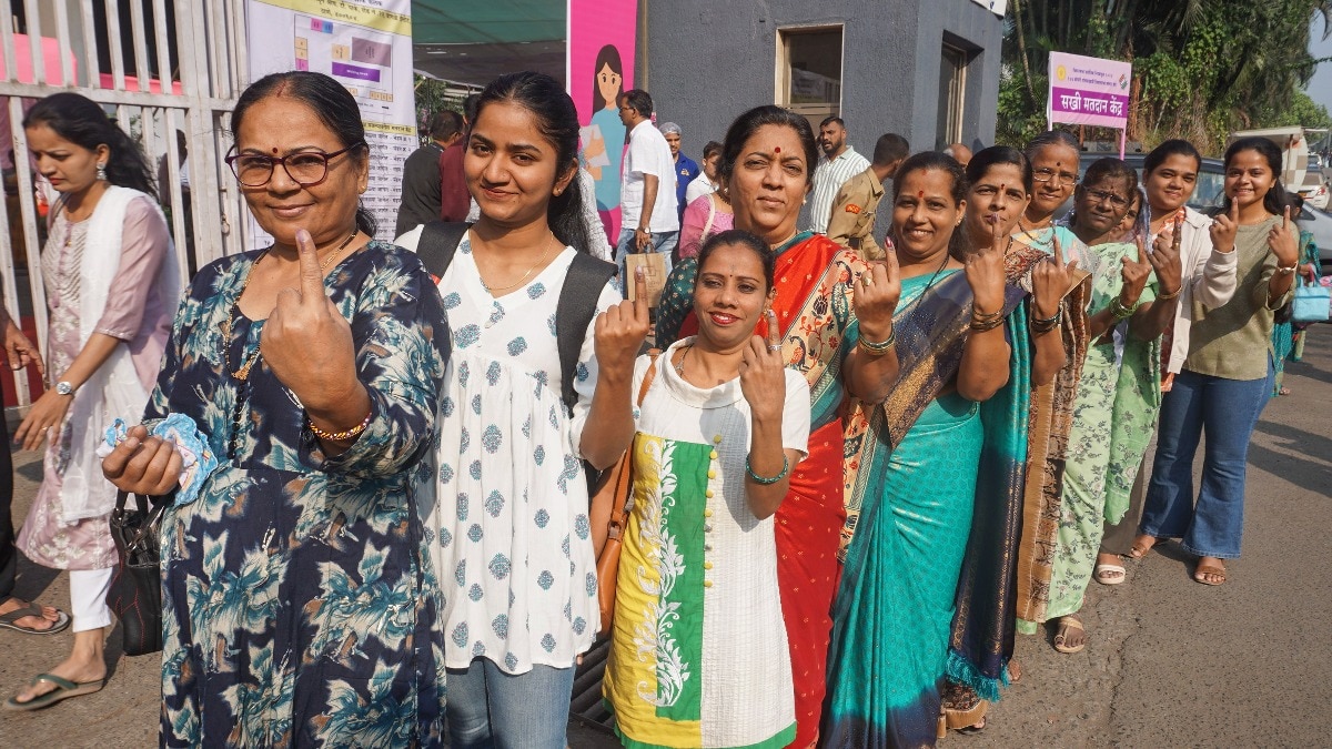 (PTI Photo) Maharashtra voter turnout