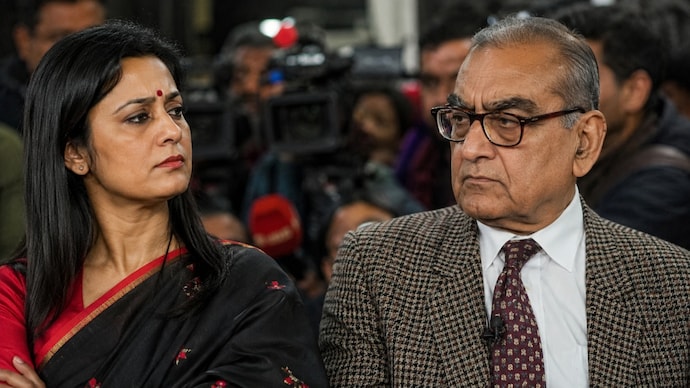 AI Generated/India Today) mahua moitra markandey katju twitter x exchange of barbs tmc bjp switch mamata banerjee gerua clothes west bengal assembly polls trinamool loss cash for query scandal darshan hiranandani jilted ex