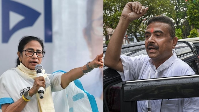 Neck and neck battle between Mamata Banerjee and Suvendu Adhikari in Bhabanipur Mamata Banerjee and Suvendu Adhikari