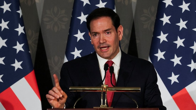Marco Rubio responds to question on racism against Indians in US during a press conference, in New Delhi on Sunday. (Photo: Reuters)