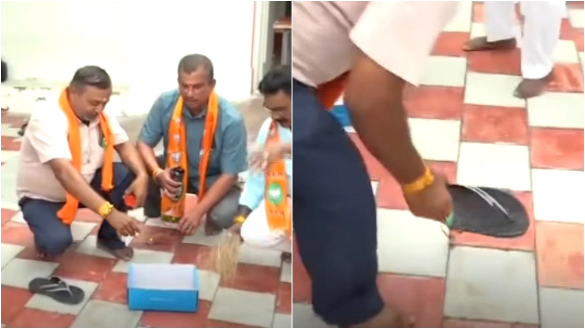 Men kill cockroaches with slippers broom cockroach janta party 
