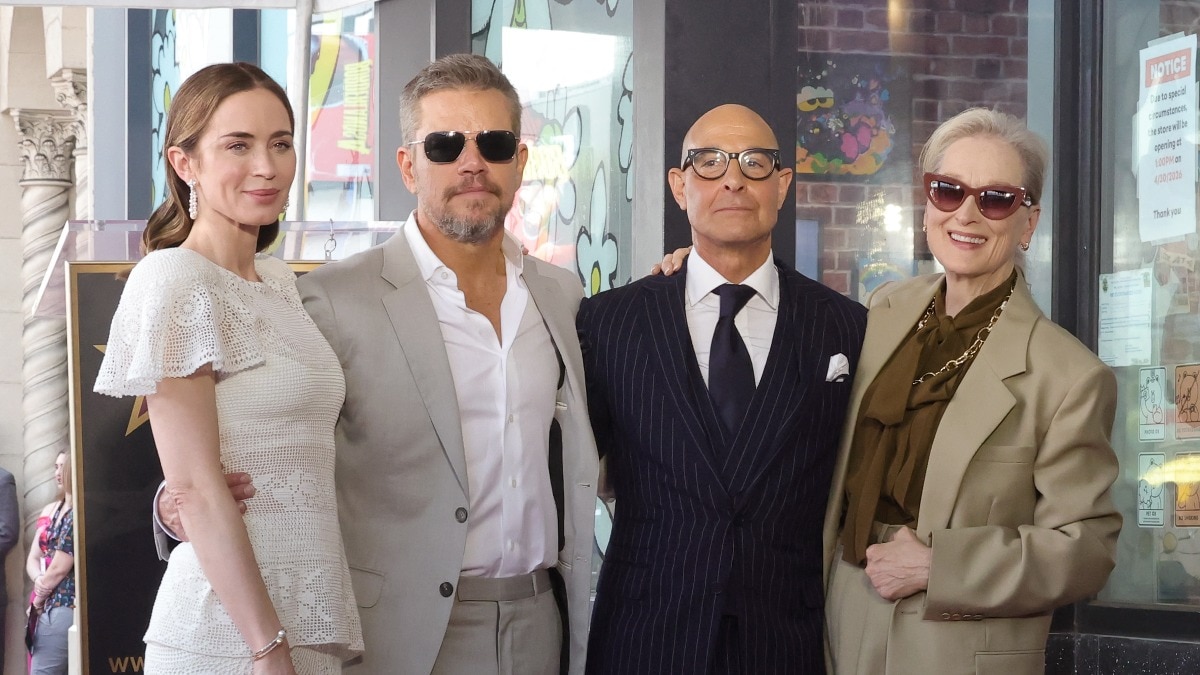 Meryl Streep, Matt Damon celebrate Emily Blunt, Stanley Tucci's Walk of Fame honors